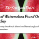 Ilustración para el artículo titulado El New York Times anuncia el descubrimiento de sandías en Marte. Luego lo elimina